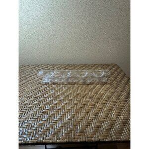 Vintage 80's Glass Candle Display Centerpiece Tea Lights